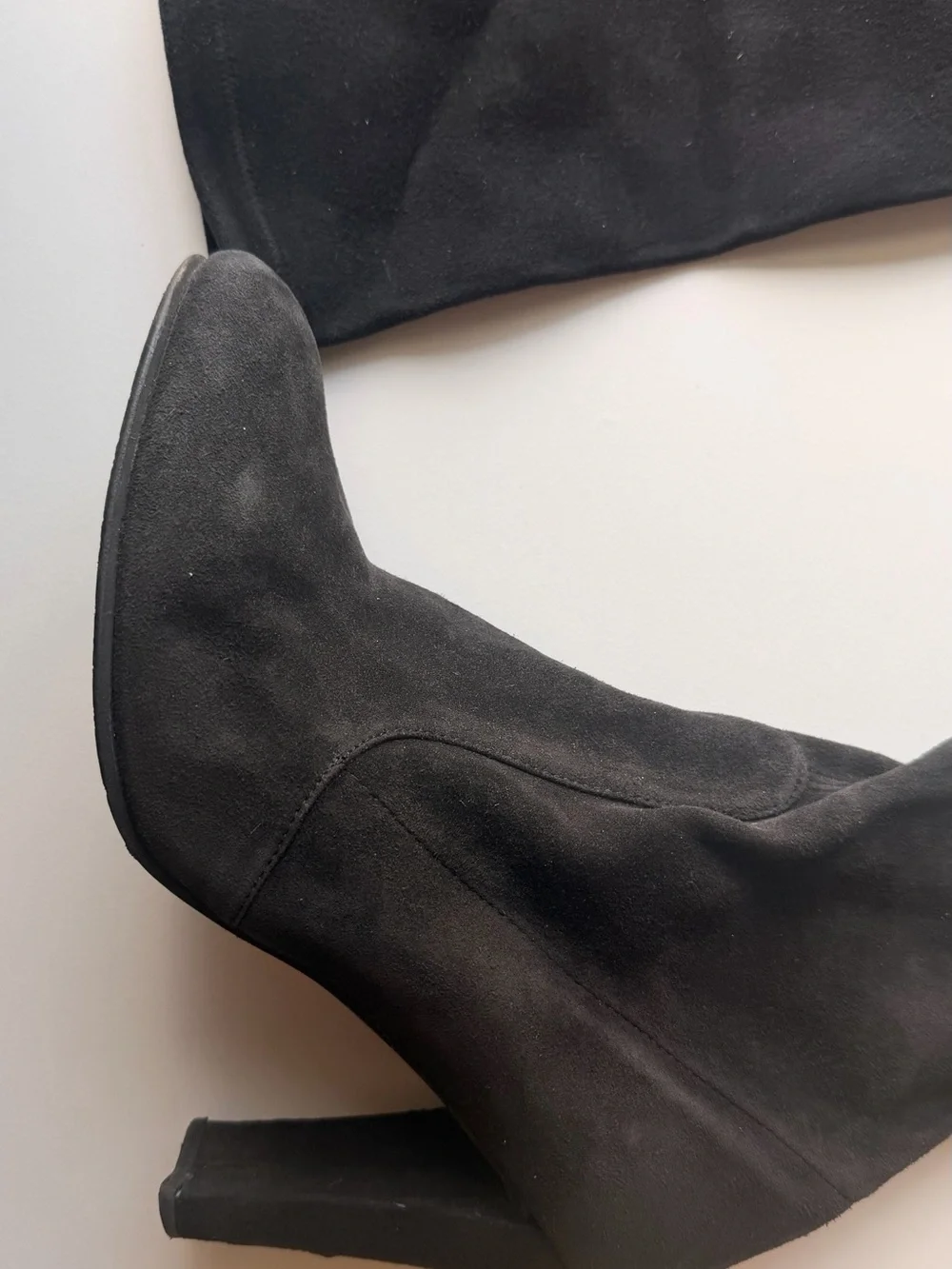 Stuart Weitzman Highland Black Suede Over-the-Knee Boots